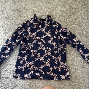 Chase uniform Lands' End Blue Pink Long Sleeve Button Down Shirt